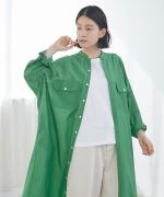 コットンシルクローン　ドルマンワンピース